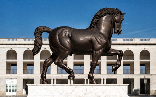 Leonardo Cavallo statua riproduzione