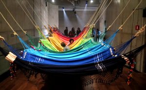 OPAVIVARÁ! Rede Social, installation view (details) at São Paulo (Espaço Cultural Porto Seguro), 2017. Courtesy the artists and A GENTIL CARIOCA