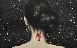 Omar Galliani, Berenice, 2014, matita nera e pastello su tavola