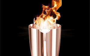 Torcia olimpica Tokyo 2020 fiore di ciliegio