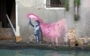 Banksy a Venezia, 2019, photo by Lapo Simeon via Artribune