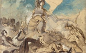 Eugene Delacroix, Esquisse pour La liberté guidant le peuple – Musée du Louvre (dist. RMN-GP) Hervé Lewandowski