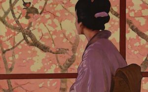 Leopoldo Metlicovitz, Madama Butterfly, dettaglio, 1904, cromolitografia su carta, Museo Nazionale Collezione Salce, Treviso