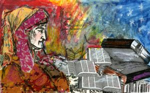 Emanuele Luzzati, Illustrazione per il Corriere della Sera, 2004, via Palazzo Ducale - https://www.palazzoducale.genova.it