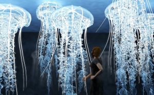 Ocean-Cube-mostra-sottomarina-immersiva-fantascienza-New-York Jellyfish-Station