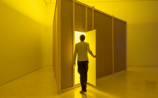 Yellow Room (Triangular), 1973, in Museo Picasso Málaga's exhibition