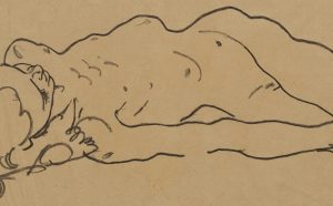 Egon Schiele, Reclining Nude Girl, c. 1918, Courtesy Galerie St. Etienne