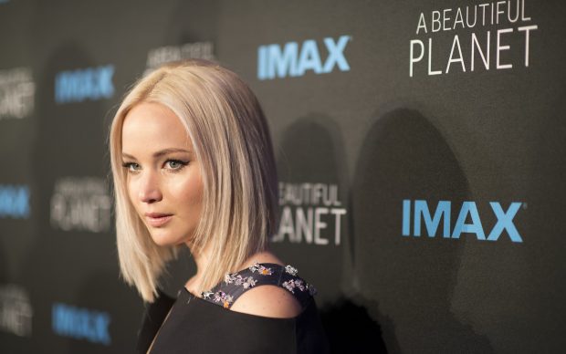 Jennifer Lawrence attends the world premiere of the IMAX film "A Beautiful Planet" at AMC Lowes Lincoln Square theater on Saturday, April 16, 2016 in New York City. The film features footage of Earth captured by astronauts aboard the International Space Station. Photo Credit: (NASA/Joel Kowsky)