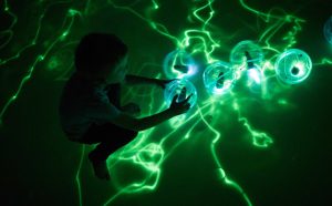 Daan Roosegaarde, Presence, exhibition view, Groninger Museum, photo by Pim Hendriksen, courtesy of Roosegaarde Studio