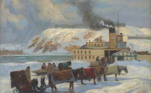 Robert Pilot, Waiting for the Ferry, 1927. Private Collection, Toronto. Uberscan by Colourgenics