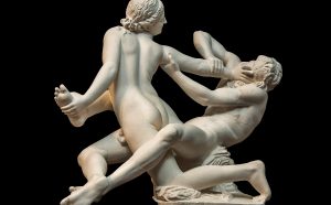 Satiro ed ermafrodito, calco di copia romana in marmo di un'opera ellenistica, II secolo a.C.