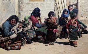 Han Yuchen, Sotto-il-sole,olio-su-tela,-150x230cm,-2015