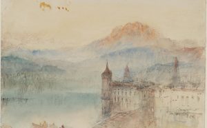 Joseph Mallord William Turner, Lucerne with Pilatus beyond, ca. 1841/44 Bleistift, Aquarell und Gouache auf Papier, 24.4 x 30.9 cm, © Tate, London, 2019
