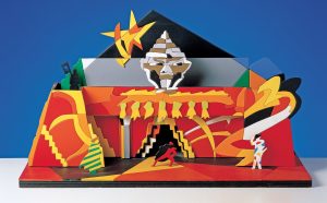 Ugo Nespolo, bozzetto per la scenografia dell'opera lirica Turandot