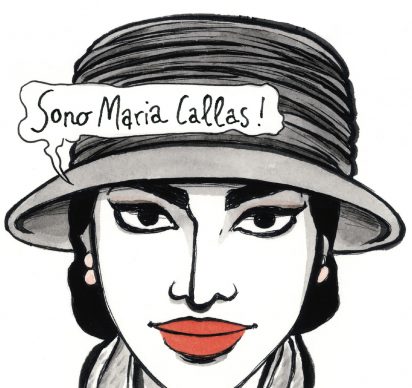 Vanna Vinci, Illustrazione tratta dalla tavola 49 di “Io sono Maria Callas” © Vanna Vinci: Feltrinelli Comics