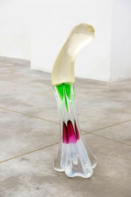 Ursula Mayer, See you in the Flesh II, 2014,  glass, polyester, 50x25 cm. Private collection