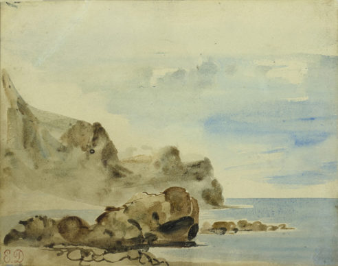 Eugène Delacroix, Falesie a Dieppe, 1834 ca. Collection Association Peindre en Normandie, Caen