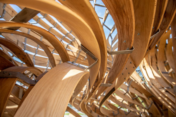 L'installazione Steampunk per la Tallinn Architecture Biennale 2019. Un progetto di Gwyllim Jahn, Cameron Newnham (Fologram), Soomeen Hahm Design, Igor Pantic, Format Engineers. © Evert Palmets