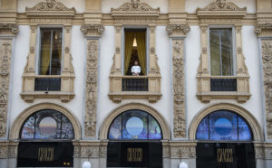 Milano, Ristorante Cracco: vista dell'opera "Through a day" di Giovanni Ozzola. Photo Carmine Conte