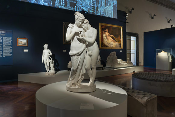 Vista dell'allestimento della mostra "Canova. Eterna bellezza", Museo di Roma ‒ Palazzo Braschi. Foto Museo di Roma - Palazzo Braschi