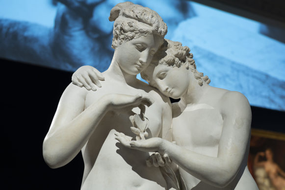 Vista dell'allestimento della mostra "Canova. Eterna bellezza", Museo di Roma ‒ Palazzo Braschi. Foto Museo di Roma - Palazzo Braschi