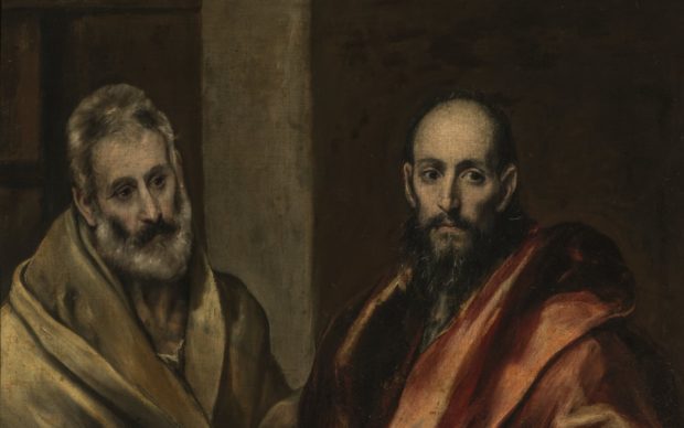 El Greco, Santi Pietro e Paolo (1587-1592) olio su tela, 121,5 x 105 cm. Oggi facente parte della collezione del Museo Statale Ermitage di San Pietroburgo. Photo © THE STATE HERMITAGE MUSEUM, (dettaglio)