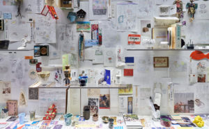 Vista dell'allestimento della mostra "Secret Source of Inspiration: Designers’ Hidden Sketches and Mockup" ‒ I progetti di Ryu Niimi. Photo Masaya Yoshimura