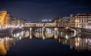 Firenze, Ponte Vecchio: F-Light - Firenze Light Festival 2019. Photo © Nicola Neri