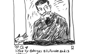 L?illustrazione di Jean-Philippe Delhomme dal profilo Instagram del Musée d'Orsay