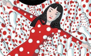 Elisa Macellari, Kusama. Ossessioni, passioni, arte, Centauria 2020, dettaglio della copertina