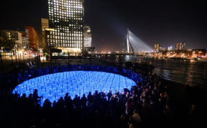 Studio Roosegaarde, Levenslicht, Rotterdam. Photo credits Studio Roosegaarde