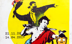 Savethewall,streetart without street is just art, poster su tela, cm 197x139,pezzo unico