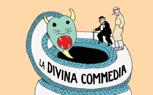 La Divina Commedia di Dante Seymour Chwast (Quodlibet, 2019), dettaglio della copertina