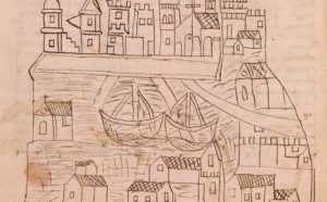 Image of Venice supplied by the Florence, Biblioteca Nazionale Centrale, II.IV.101, fol. 1v. With permission of the Ministero per i beni e le attività culturali e per il turismo / Biblioteca Nazionale Centrale, Florence.