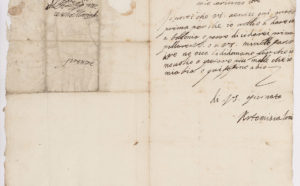 Lettera 3 Firenze 1616-19 Artemisia Gentileschi a F.M.M. (recto). Immagine per gentile concessione dell’Archivio Frescobaldi