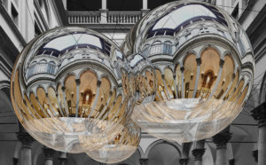 Progetto per Thermodynamic Constellation (Constellazione termodinamica), 2020 Installazione di Tomás Saraceno per il cortile di Palazzo Strozzi