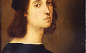 Raffaello, Autoritratto 1506-1508 olio su tavola di pioppo. Firenze, Gallerie degli Uffizi, Galleria delle Statue e delle Pitture. Gabinetto fotografico delle Gallerie degli Uffizi - Su concessione del Ministero per i Beni e le Attività Culturali e del Turismo