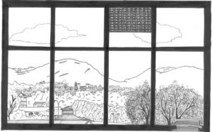 un disegno inviato a Matteo Pericoli