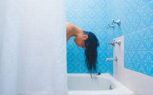 María Gutierrez (@maru.gut) is a freelance photographer based in Argentina. Since the second day of the quarantine I live with a strong contracture in my body. I made this self-portrait while I was taking a hot shower to calm the pain. From this body ache that I am feeling, I´m doing these photos.