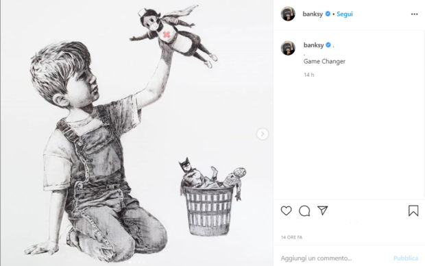 uno screenshot da instagram.com/banksy/