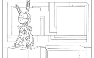 Louise Lawler, (Bunny) Sculpture and Painting (traced). 1999/2019. Courtesy of the artist and Metro Pictures, New York