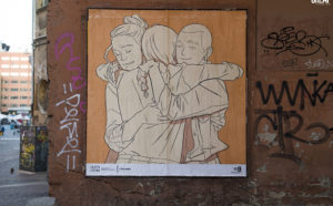 Flavia Biondi per “La lotta è FICA” un progetto di public art di CHEAP. Photo Michele Lapini