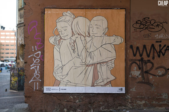 Flavia Biondi per “La lotta è FICA” un progetto di public art di CHEAP. Photo Michele Lapini
