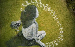 Saype, Beyond Crisis, photo credit Valentin Flauraud for Saype