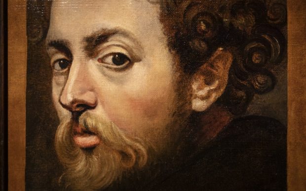 Rubens, Zelfportret, detail, ca. 1604, in langdurig bruikleen Rubenshuis, particuliere verzameling, foto Ans Brys