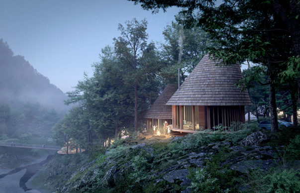 Sustainable Cabins in the Woods ©Third Nature | Structured Environment | Henrik Innovation