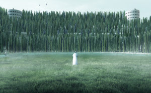 The 35.000 cypresses will surround the visitors entering the stadium. Copyrights Angelo Renna