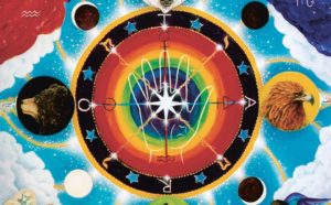 Tarot, pag. 220. The Wheel of Fortune Cathy McClelland, The Star Tarot Deck, 2017 Copyright © Cathy McClelland