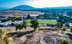 Aerial view of the church remains. Photography Alex Wiegmann, Israel Antiquities Authority