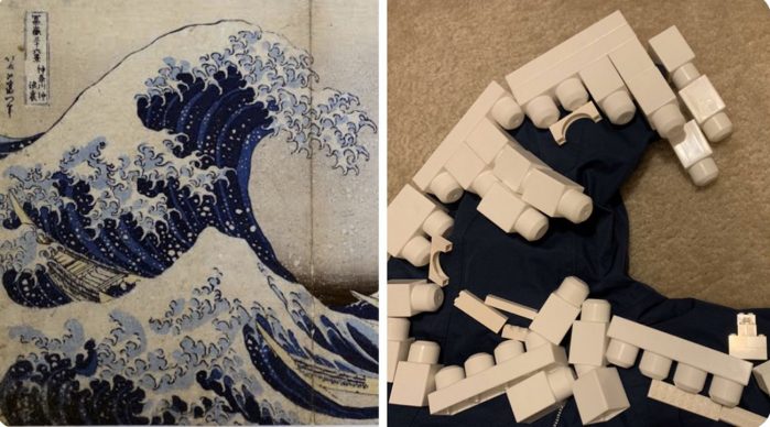 Katsushika Hokusai, Under the Wave off Kanagawa (The Great Wave), 1830–32; Re-creation Andy Mizell